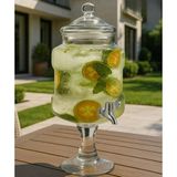5.5 Litre Ayaklı Cam Sebil – Musluklu Içecek Dispenseri / Limonata, Detoks, Aromalı Su Sunumlu - Çok Renkli