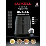 5.5l Yağsız Fritöz Airfryer Siyah, Sağlıklı ve Pratik Pişirme Cihazı - Ahşap