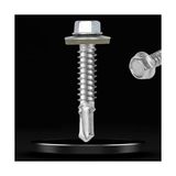 5.5X32 mm 100 Adet Akıllı Metal Trapez Çatı Vidası Paket Matkap Uçlu Sac Vida Çatı Panel Ağaç Vidası - Çok Renkli