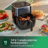 5.6l Çok Fonksiyonlu Airfryer Xl, Hızlı ve Sağlıklı Pişirme Teknolojisi - Ahşap - Beyaz