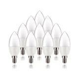 5-7W LED Buji Ampul E14 LED Ampul Mum Ampul Ince Duy Beyaz Işık 10'lu Paket - Gün Işığı