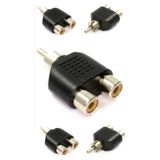 5 Adet 1 ERKEK RCA - 2 DİŞİ RCA Bir ucunda bir erkek RCA fiş - diğer ucunda 2 DİŞİ RCA jak