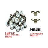 5 Adet 1/2" Panel Radyatör Pürjör 2 Adet Pürjör Anahtarı