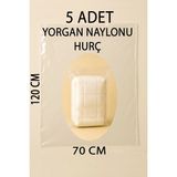5 Adet 120CM×70CM Şeffaf Naylon Taşınma Saklama Yorgan Naylonu Torbası Hurç - 120×70