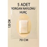 5 Adet 120Cm×70Cm Şeffaf Naylon Taşınma Saklama Yorgan Naylonu Torbası Hurç
