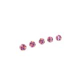 5 Adet 15 Mm Benekli Düğme (PEMBE)