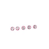 5 Adet 15 Mm Köpek Düğme (PEMBE)