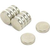 5 Adet 15MM x 3mm Yuvarlak Süper Güçlü Neodyum Mıknatıs - Gümüş