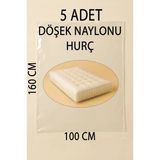 5 Adet 160Cm×100Cm Şeffaf Naylon Taşınma Saklama Döşek Naylonu Torbası Hurç