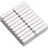 5 Adet 20X10X5 mm Neodyum Magnet N35 Güçlü Mıknatıs Köşeli ve Dayanıklı Nikel Kaplama ( Lisinya )
