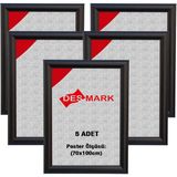5 Adet 25 mm B1(70X100) Gönye Köşe Alüminyum Aç-Kapa Çerçeve – Poster Çerçevesi (Siyah Renk)