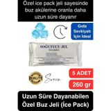 5 Adet 260 gr Soğutucu Jel Poşet Buz Aküsü Yolculuk Seyahat Yiyecek İçin Uygun Uzun Süre Dayanım