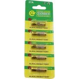 5 Adet 27a 12v Spesifik Pil 27a-c5 27a 12 Volt Alkalin Kısa Ince Kalem Alarm Kumandası Pili