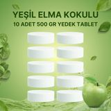 5 Adet 2X500 gr Nem Alıcı Rutubet ve Küf Önleyici Yedek Tablet Yeşil Elma