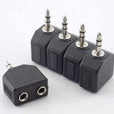5 ADET 3.5mm ERKEK AUX - 3.5mm 2 DİŞİ AUX ÇEVİRİCİ DÖNÜŞTÜRÜCÜ soket jak jack