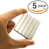 5 Adet 40Mm X 10Mm X 5Mm Köşeli Güçlü Neodyum Mıknatıs