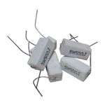 5 Adet 50R 50 R 50Ohm 5W Taş Direnç Beyaz 10X10x22mm