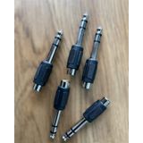 5 ADET 6.3mm AUX SES AV AUDİO JACK APARAT ÇEVİRİCİ JAK mikrofon ses rca dönüştürücü RCA TOS