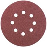 5 Adet 8 Delikli Cırt Zımpara Kağıdı El Zımparaları Seti 125 mm Avuç Içi Spiral Taşlama (100 Kum)