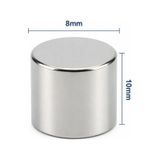 5 Adet - 8x10 Mm Neodyum Mıknatıs Neodim Magnet Yuvarlak