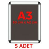 5 Adet A3 Eko Seri Çerçeve Rondo Köşe Aç Kapa Açılır Kapanır