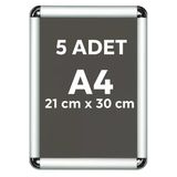 5 Adet A4 Eko Seri Çerçeve Rondo Köşe Aç Kapa Açılır Kapanır