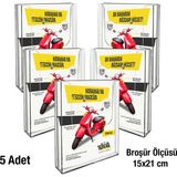 5 Adet A5 (15X21) Duvar Tipi Akrilik Broşürlük Standı - Evrak Rafı