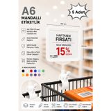 5 Adet - A6 Fiyatlık Mandallı Etiketlik | Sepet Raf Askılık Fiyat Etiketi Çerçeveli Market Mağaza Beyaz