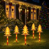 5 adet Açık Güneş Bahçe Işıkları Yılbaşı Süsü Yılbaşı Ağacı Süsü IP44 su geçirmez kar tanesi noel süsleri Yapay Noel Dekoru