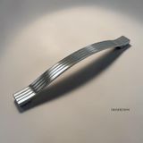 5 ADET Akasya Çizgili Krom Dolap Kulpu – Alüminyum Modern Mobilya Kulpu (128 mm / 160 mm / 192 mm / 224 mm) (192mm)