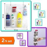 5 Adet Asılabilir Çorap Düzenleyici + 8 Cepli Mutfak Banyo Organizer - 2Li Set Jjz01h