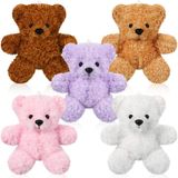 5 Adet Ayı Dolgu Hayvan Mini Ayı Peluş 17,7 cm Dolgu Ayı Peluş Oyuncak Doğum Günü Düğün Dekorasyonları Parti Hediyeleri Malzemeleri Çanta Tılsımı, 5 Renk