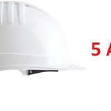 5 Adet Bbu Safety Sc 3000r - 3001 Hdpe Beyaz Renk Vida Çark Ayarlı Plastik İçlikli İş Güvenliği Bareti