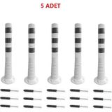 5 Adet Beyaz Renk Otopark Düzenleyici 75 cm Eco Delinatör - 1