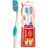 5 Adet Colgate 360 Optik Beyaz Orta Diş Fırçası 1+1