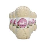 5 Adet Cotton Lüks Yelek Tunik Kazak Bluz Hırka Ipi Yünü Açık Bej 97543