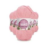 5 Adet Cotton Lüks Yelek Tunik Kazak Bluz Hırka Ipi Yünü Açık Pembe 97548