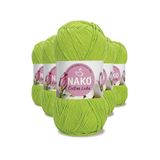 5 Adet Cotton Lüks Yelek Tunik Kazak Bluz Hırka İpi Yünü Fıstık Yeşili 97567