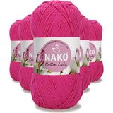 5 Adet Cotton Lüks Yelek Tunik Kazak Bluz Hırka Ipi Yünü Fuşya 97572