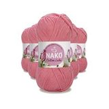 5 Adet Cotton Lüks Yelek Tunik Kazak Bluz Hırka Ipi Yünü Gül Pembe 97551