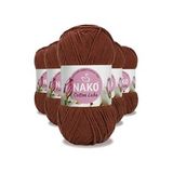 5 Adet Cotton Lüks Yelek Tunik Kazak Bluz Hırka Ipi Yünü Kızıl Kahve 97556