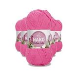 5 Adet Cotton Lüks Yelek Tunik Kazak Bluz Hırka Ipi Yünü Koyu Pembe 97550