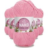 5 Adet Cotton Lüks Yelek Tunik Kazak Bluz Hırka Ipi Yünü Pembe 97549