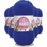 5 Adet Cotton Lüks Yelek Tunik Kazak Bluz Hırka Ipi Yünü Saks Mavi 97561