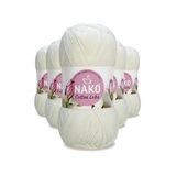 5 Adet Cotton Lüks Yelek Tunik Kazak Bluz Hırka Ipi Yünü Süt Beyaz 97570