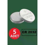 5 Adet Cr 2032 Lityum Pil - (Tartı Pili-kepenk-kumanda Terazi- Baskül Pili - Para Bios- Şeker Ölçüm)