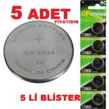 5 Adet Cr2032 Cr 2032 Lithium Cell Battery 3v 3 Volt Cr2032 Dl2032 2032 3v Lithium Para Pil