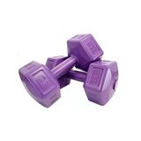 5 Adet Dambıl Seti - 5 X 2 Kg Ağırlık, Toplam 10 Kg Mor Renkli