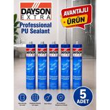 *5 Adet* Dayson Siyah Mastik Ekstra Güçlü Yapıştırıcı 280 ml Üstün Yapışma ve Izolasyon Sağlar