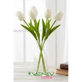 5 Adet Dekoratif Islak Lale- Gerçek Islak Doku- 30 Cm - Yapay Çiçek